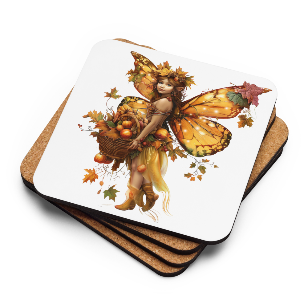 Harvest Fairy Cork Back Coaster (3 of 4 in the Harvest Fairy Collection)