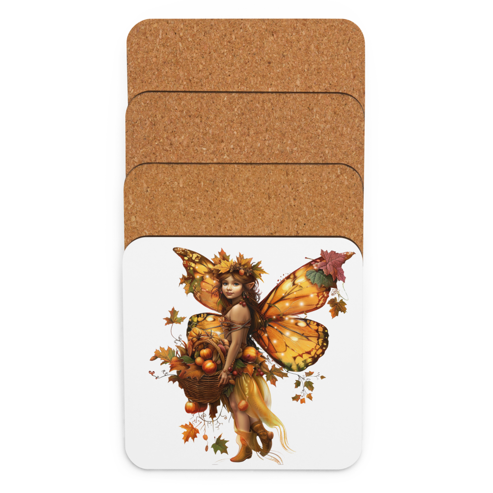 Harvest Fairy Cork Back Coaster (3 of 4 in the Harvest Fairy Collection)