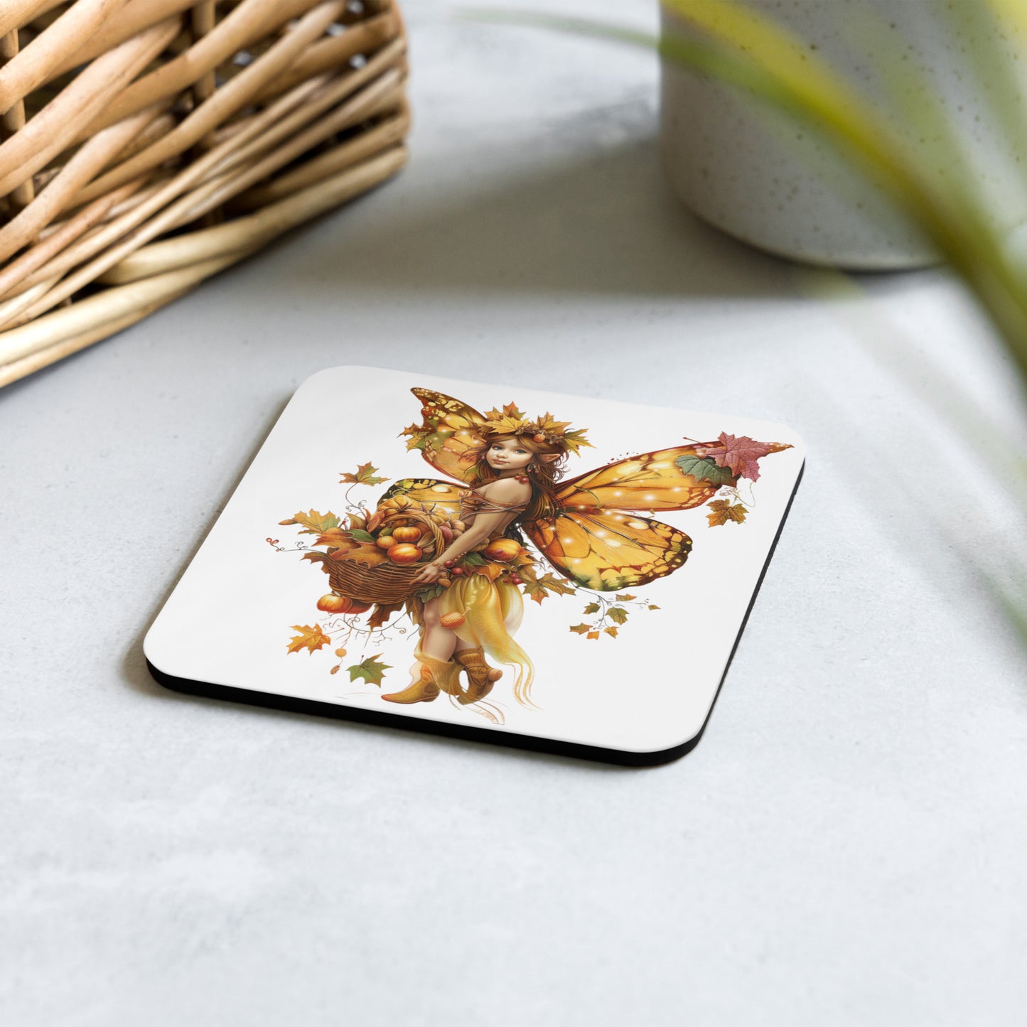 Harvest Fairy Cork Back Coaster (3 of 4 in the Harvest Fairy Collection)