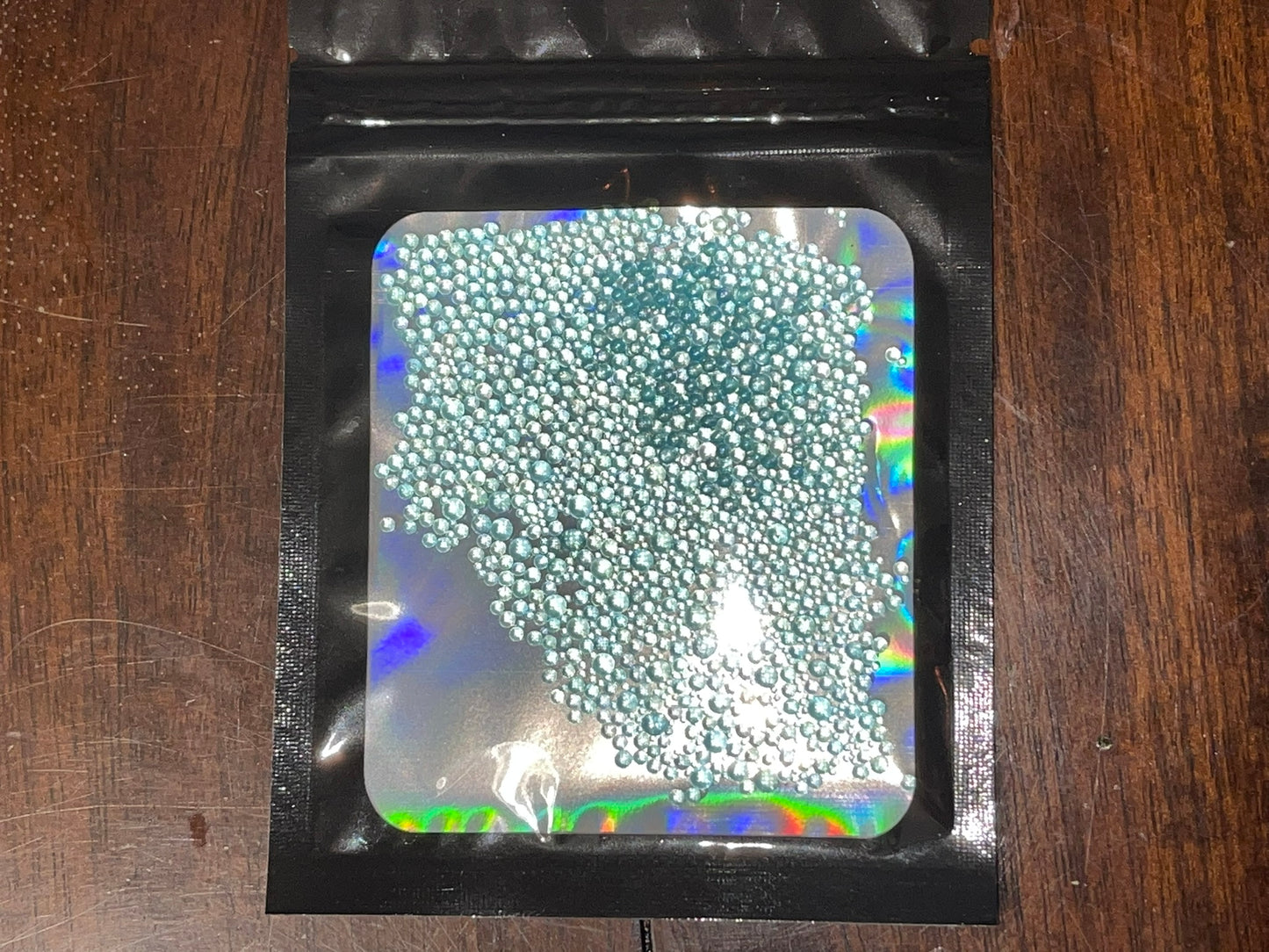 Teal GLAM Micro Pearls (Iridescent Finish)