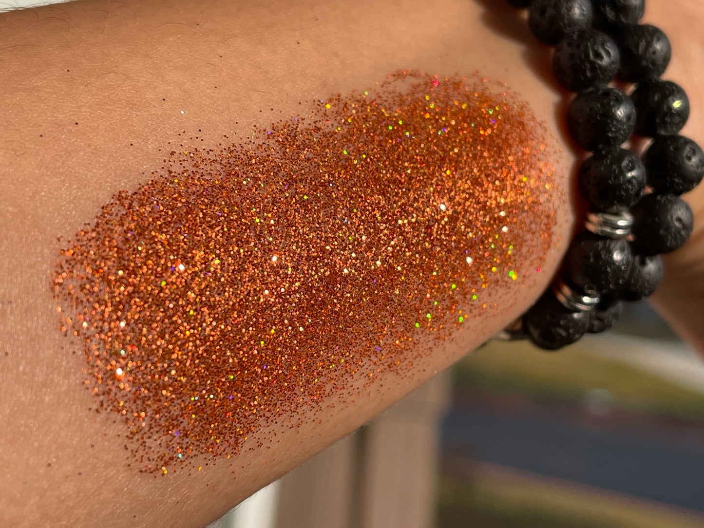 burnt orange glitter
