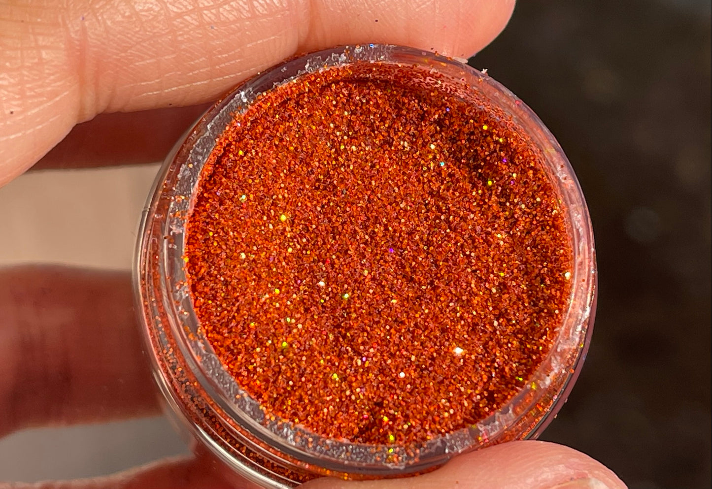 orange fine glitter