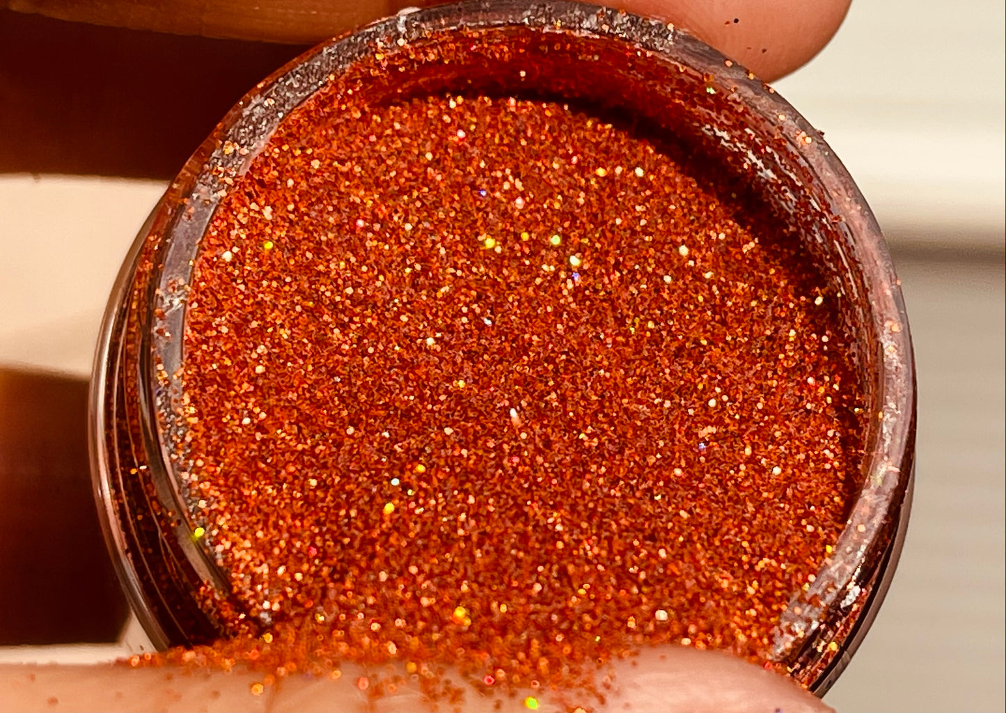 orange extra fine glitter