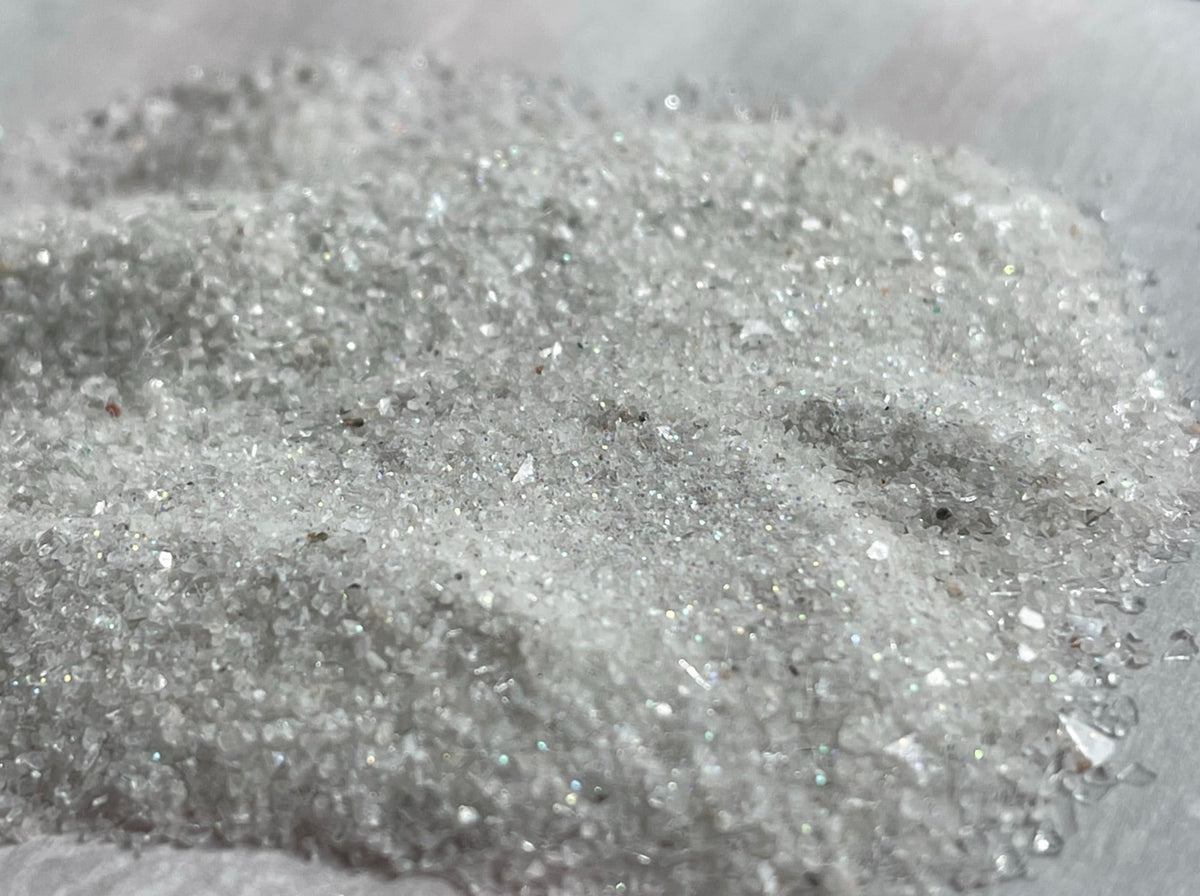 Crushed Glass Glitter [Clear] - Perfect for Sparkly Sandy Beaches or Geodes  - Glow Up GLAM Glitter – Enchanting Fine Art