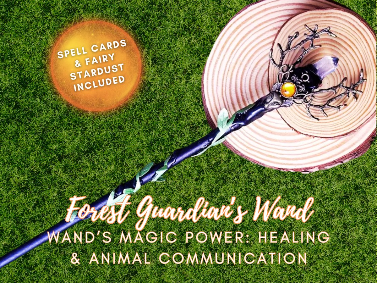 The Forest Guardian’s Wand - Wooden Forest Fairy Wand