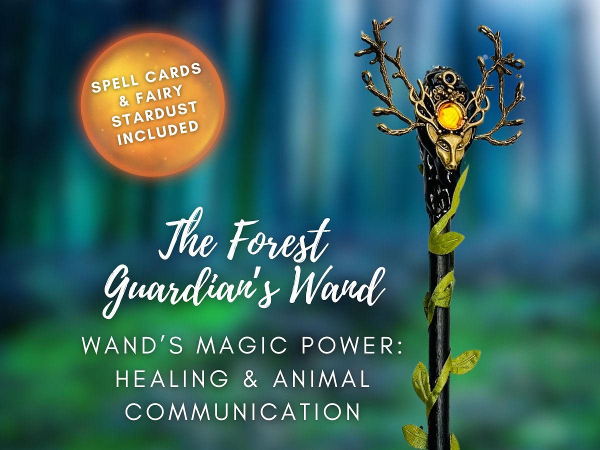 The Forest Guardian’s Wand - Wooden Forest Fairy Wand