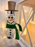 Hot Cocoa Snowman Jars Kit with Straw Hat - Xmas Craft Kit & Gift