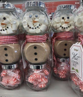 Hot Cocoa Snowman Jars Kit- Xmas Craft Kit & Gift