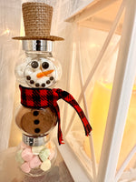 Hot Cocoa Snowman Jars Kit with Straw Hat - Xmas Craft Kit & Gift