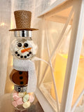 Hot Cocoa Snowman Jars Kit with Straw Hat - Xmas Craft Kit & Gift