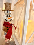 Hot Cocoa Snowman Jars Kit with Straw Hat - Xmas Craft Kit & Gift