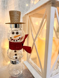 Hot Cocoa Snowman Jars Kit with Straw Hat - Xmas Craft Kit & Gift