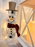 Hot Cocoa Snowman Jars Kit with Straw Hat - Xmas Craft Kit & Gift