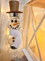 Hot Cocoa Snowman Jars Kit with Straw Hat - Xmas Craft Kit & Gift