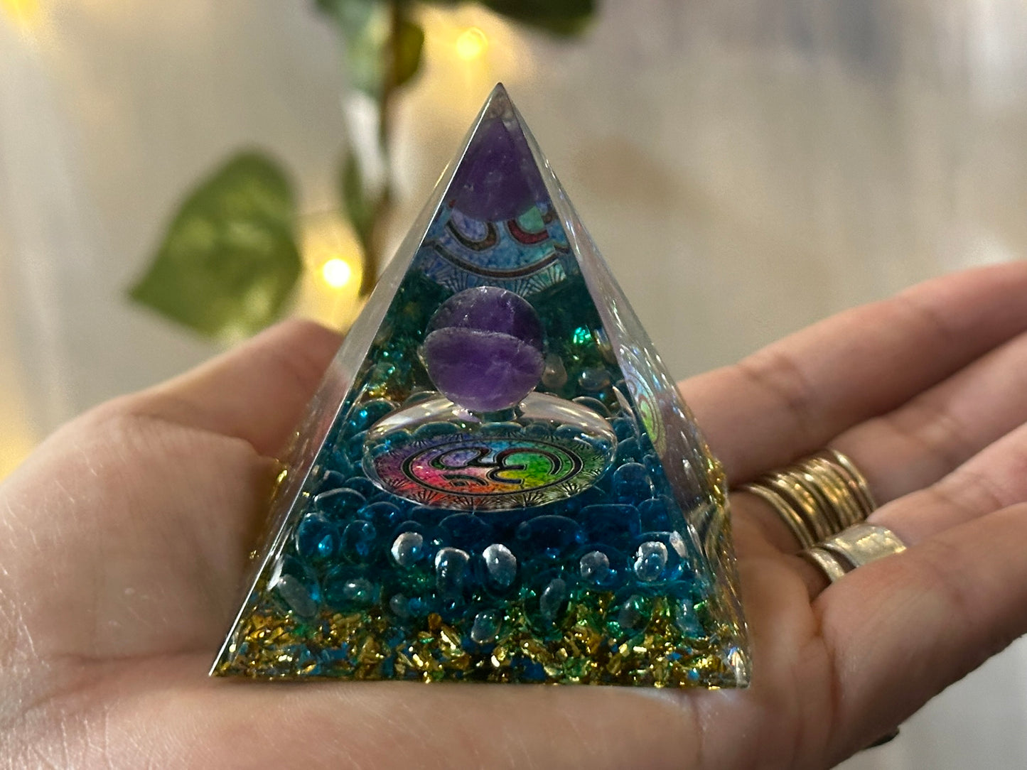 Amethyst Crown Chakra Pyramid