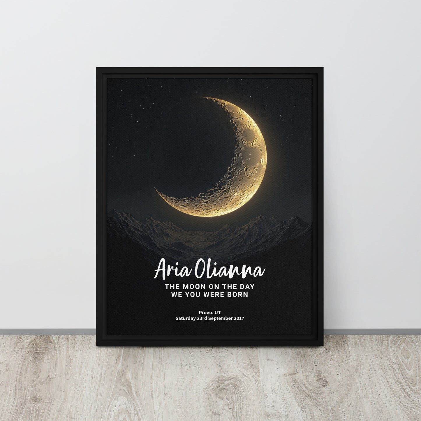 Lunar Phase Wall Art - The Day You Were Born