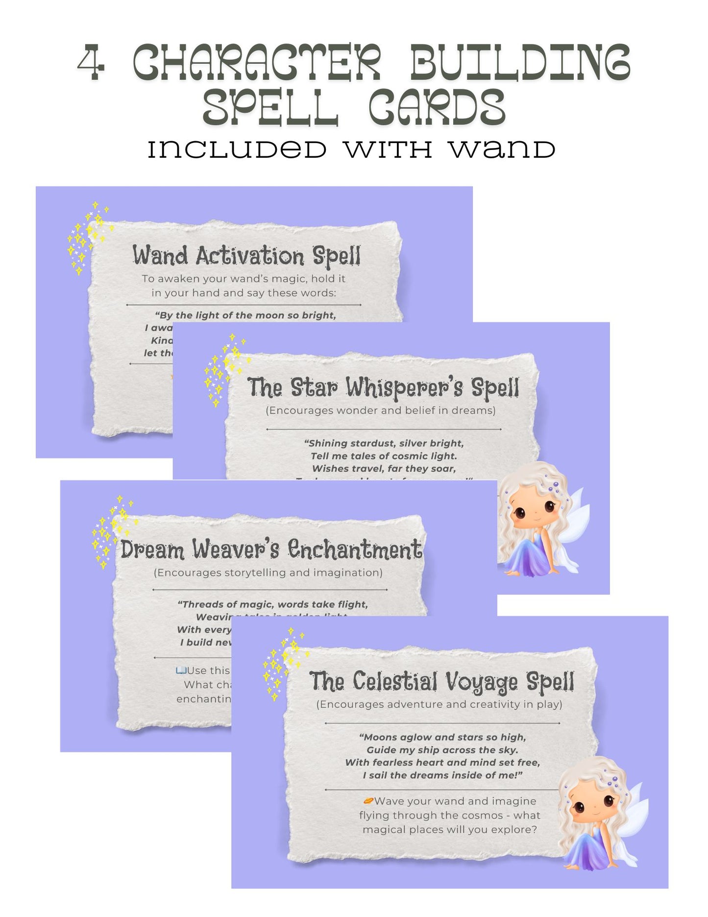 The Cosmic Dreamer’s Wand - Enchanting Fairie Wand with Moons & Star