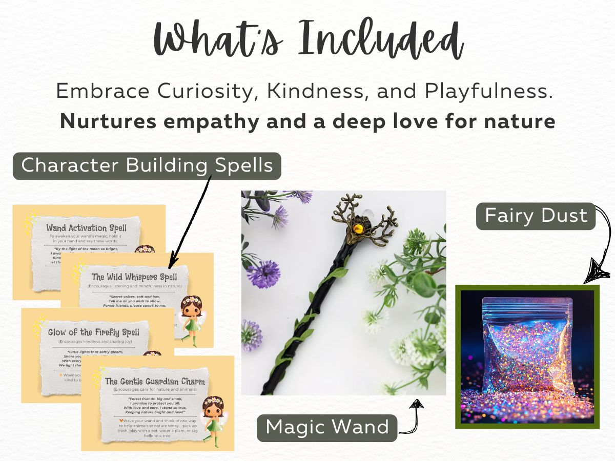 The Forest Guardian’s Wand - Wooden Forest Fairy Wand