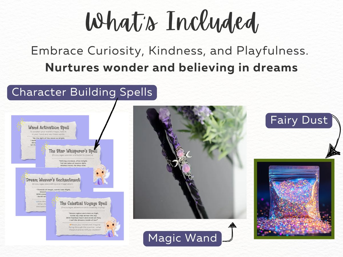 The Cosmic Dreamer’s Wand - Enchanting Fairie Wand with Moons & Star