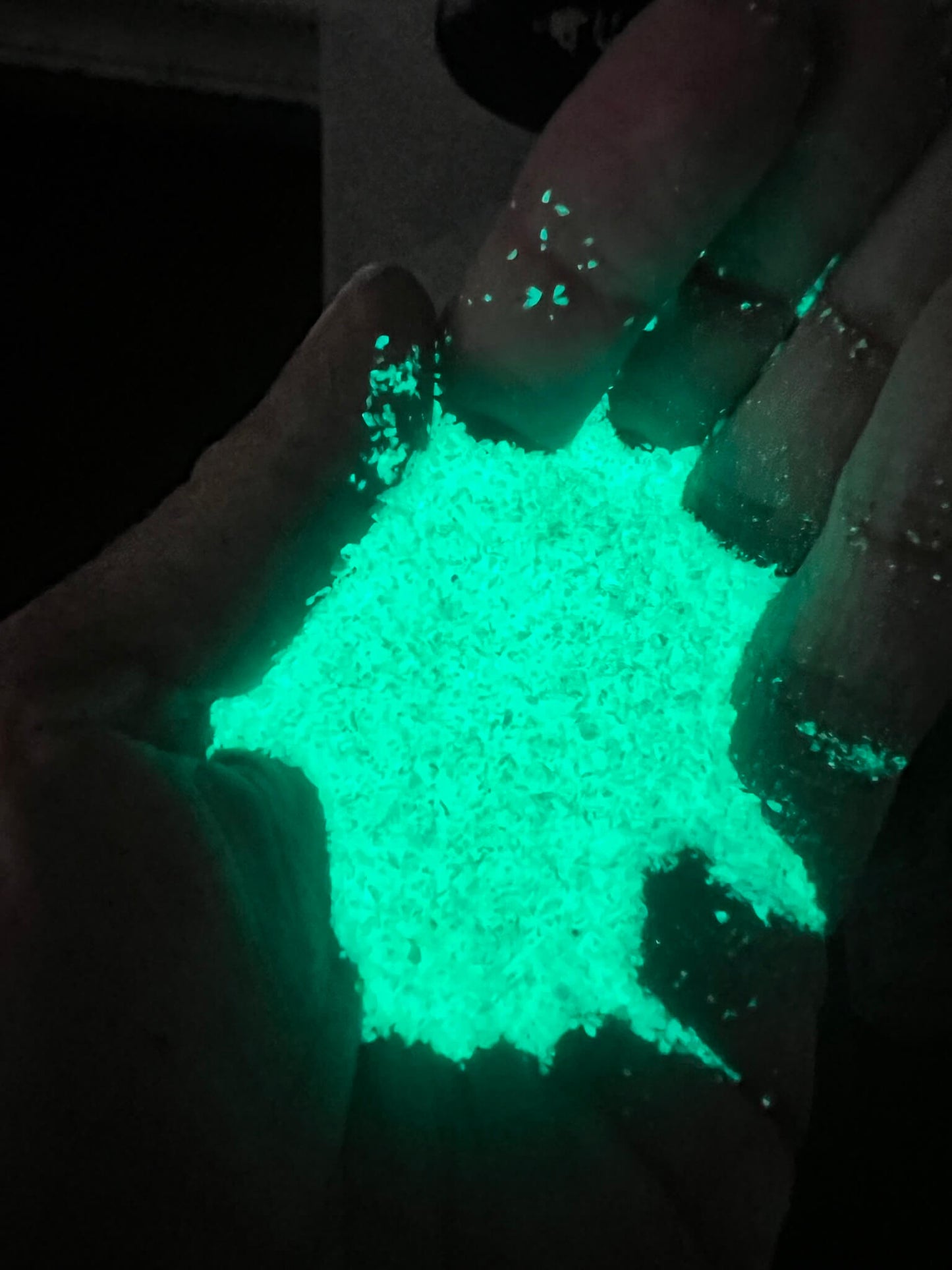 Aqua Glow in the Dark Sand- Mystery Treasures Drop 8/24/2022