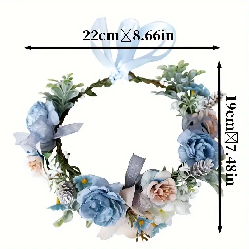 Boho Blue Fairy Flower Crown