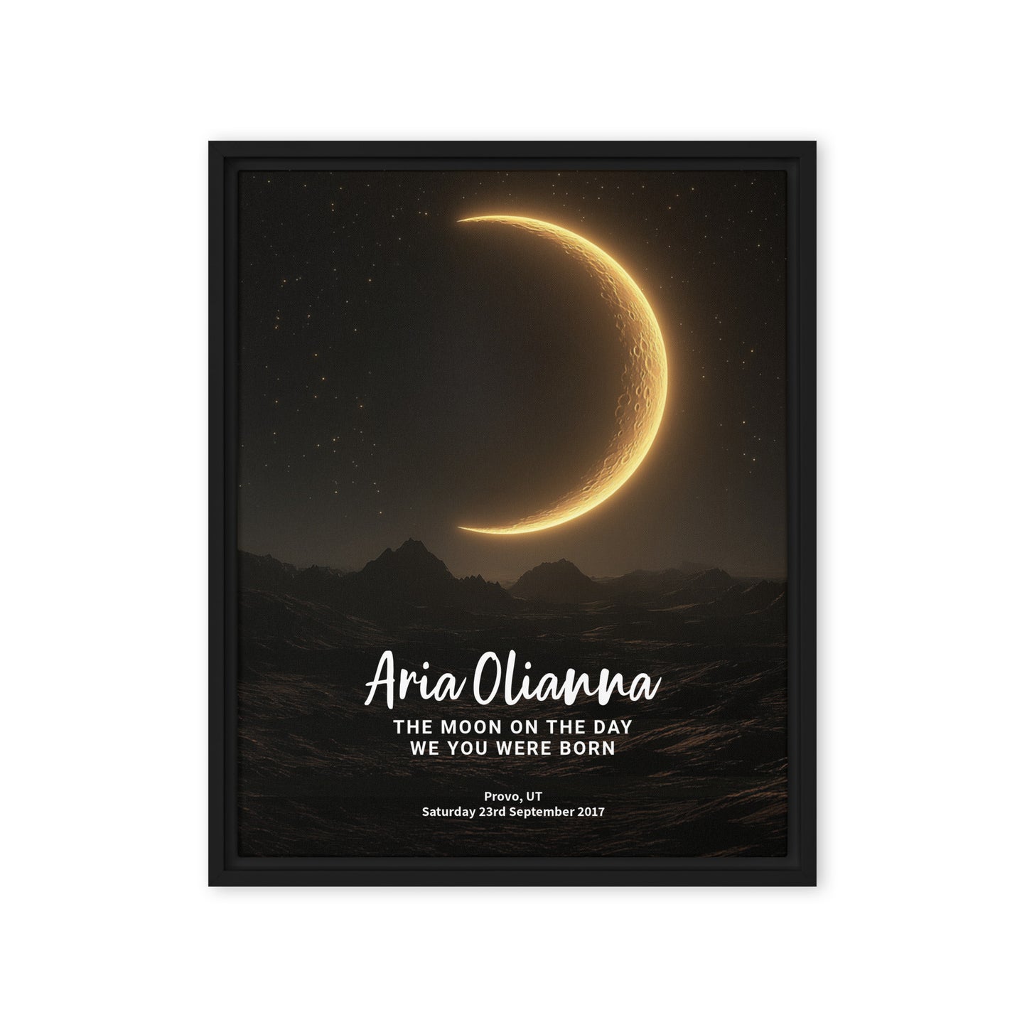 Lunar Phase Wall Art - The Day You Were Born