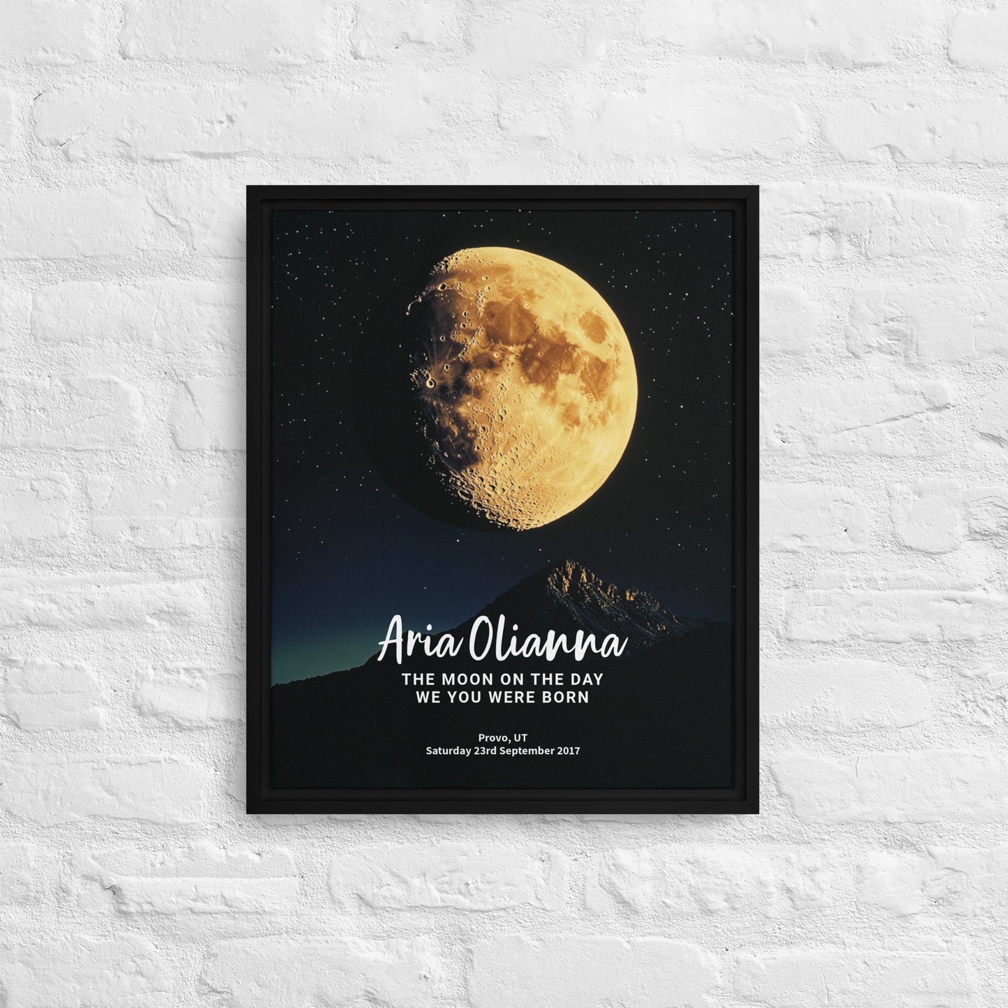 Lunar Phase Wall Art - The Day You Were Born