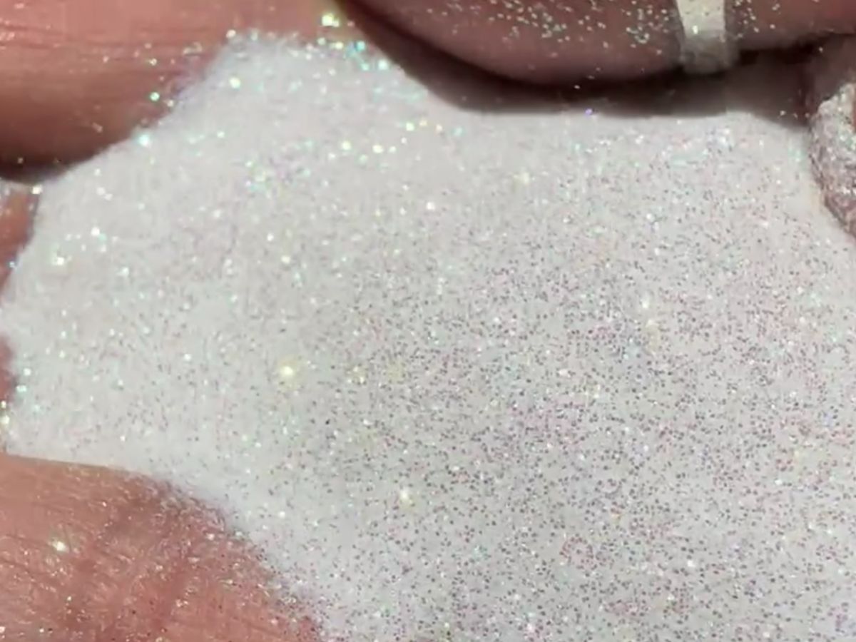 Mermaid Pearl Fairy Dust [Whitish Pink Iridescent Glitter with Aqua Green Color-shift]