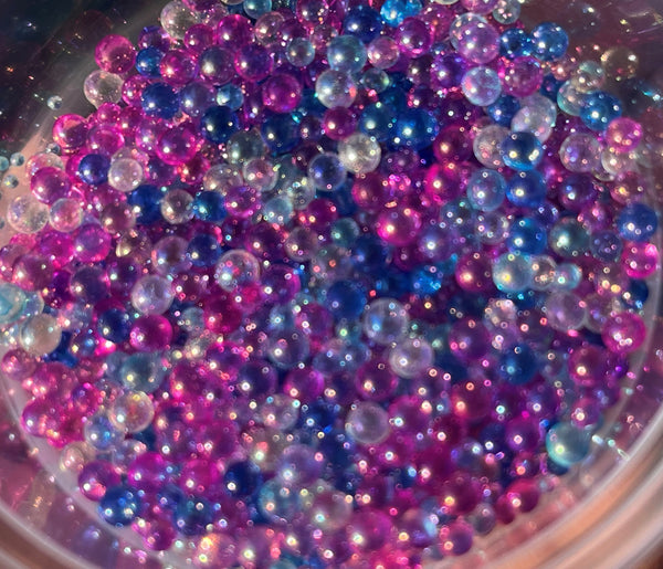 Iridescent Purple Bubble Beads for Bracelets 