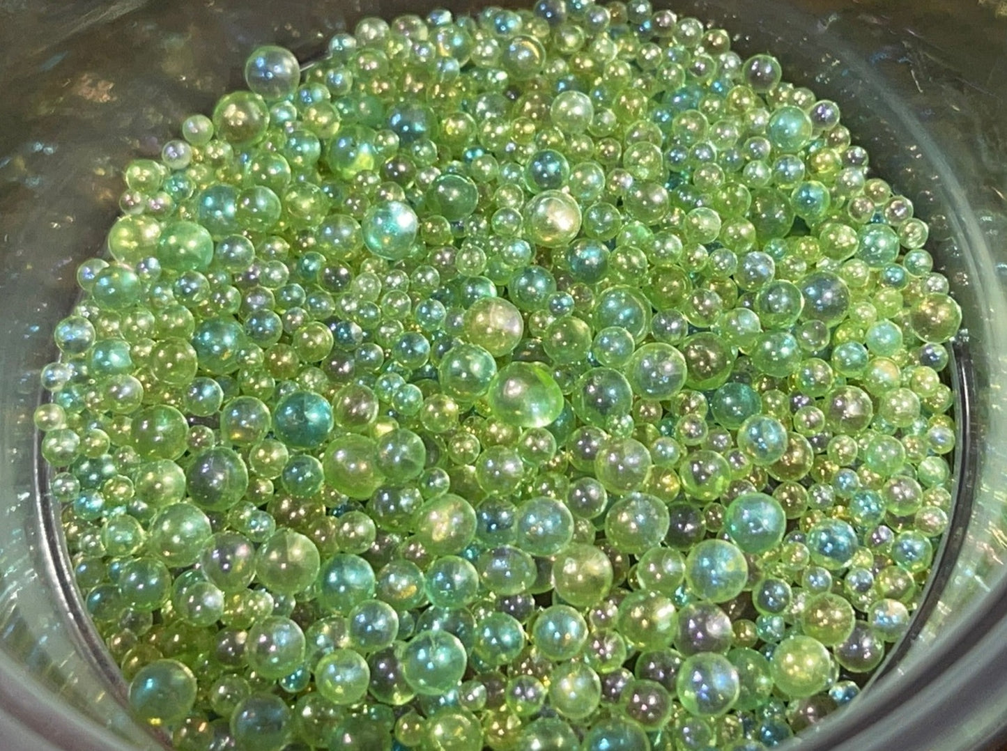 Light Green GLAM Micro Pearls (Iridescent Finish)