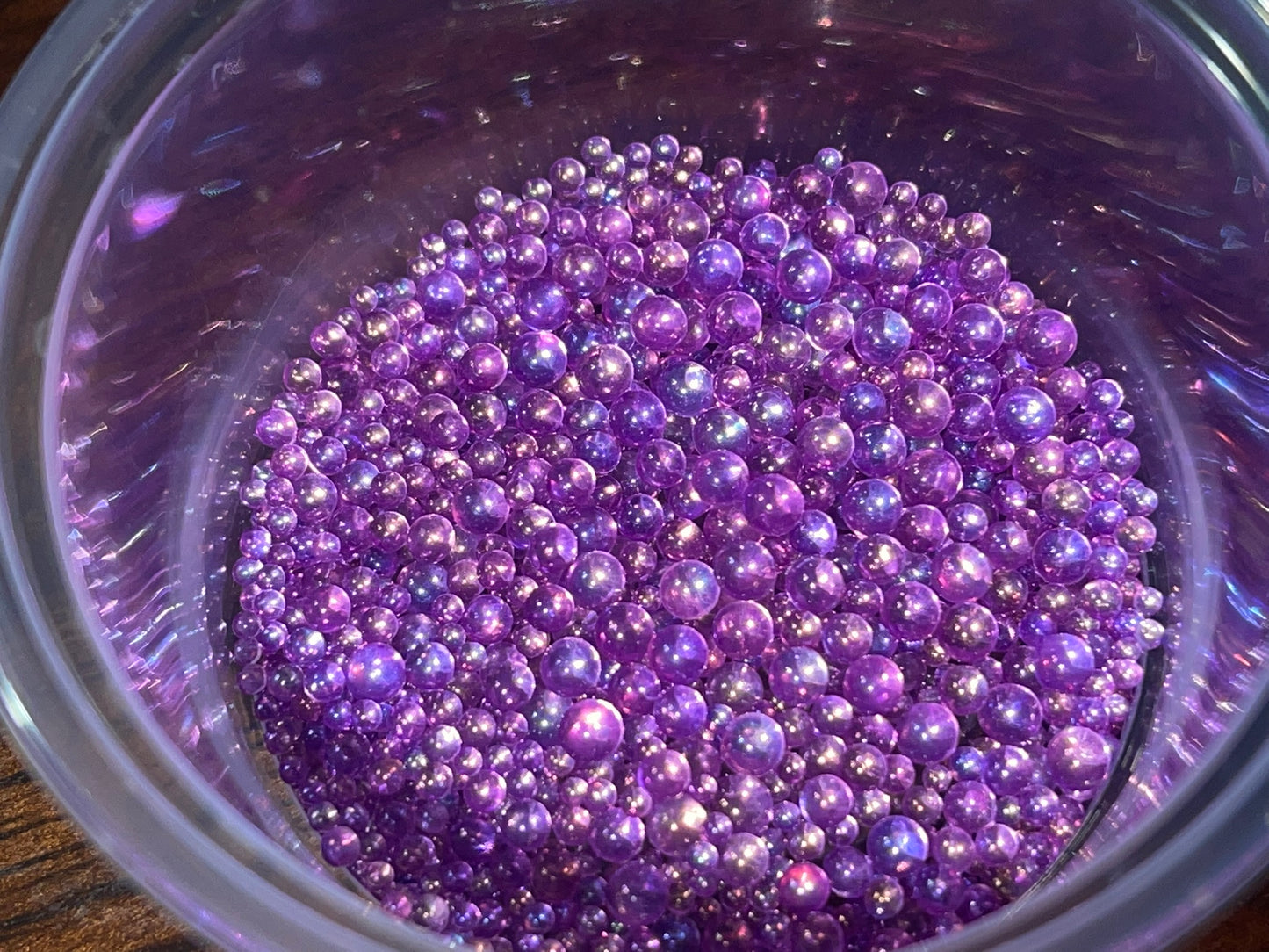 Purple GLAM Micro Pearls (Iridescent Finish)