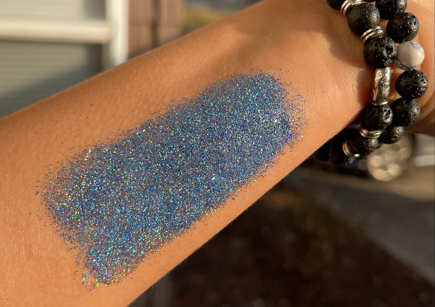 holographic blue glitter