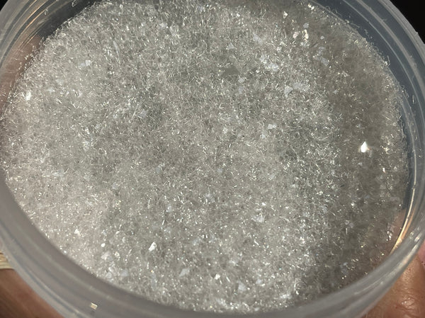 Crushed Glass Glitter [Clear] - Perfect for Sparkly Sandy Beaches or Geodes  - Glow Up GLAM Glitter – Enchanting Fine Art