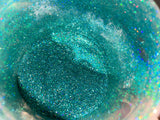 blue green glitter